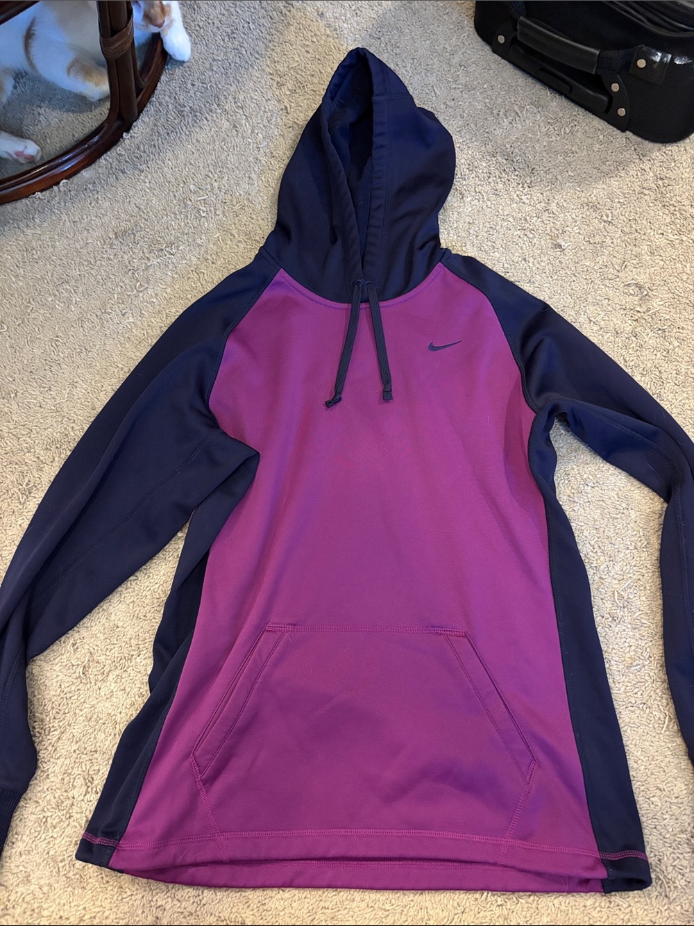 Nike Purple and Navy Hooded Pullover